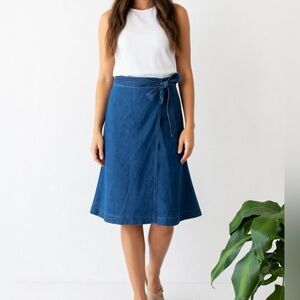 Denim Summer MIDI Skirt